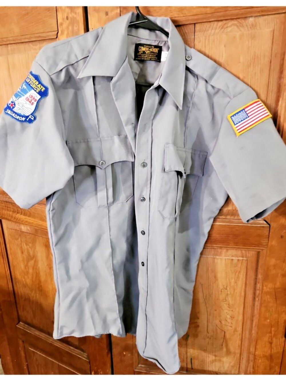Century 21 Comfort in Action by Milliken Ghost Squadron USA Gabardine Shirt 16.5